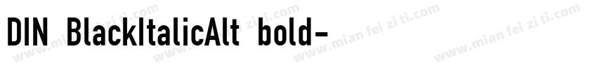 DIN BlackItalicAlt bold字体转换